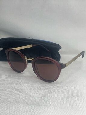 Madewell P-3 Steam Punk Sunglasses Mauve Purple Frame Festival Wear Smoke Lens